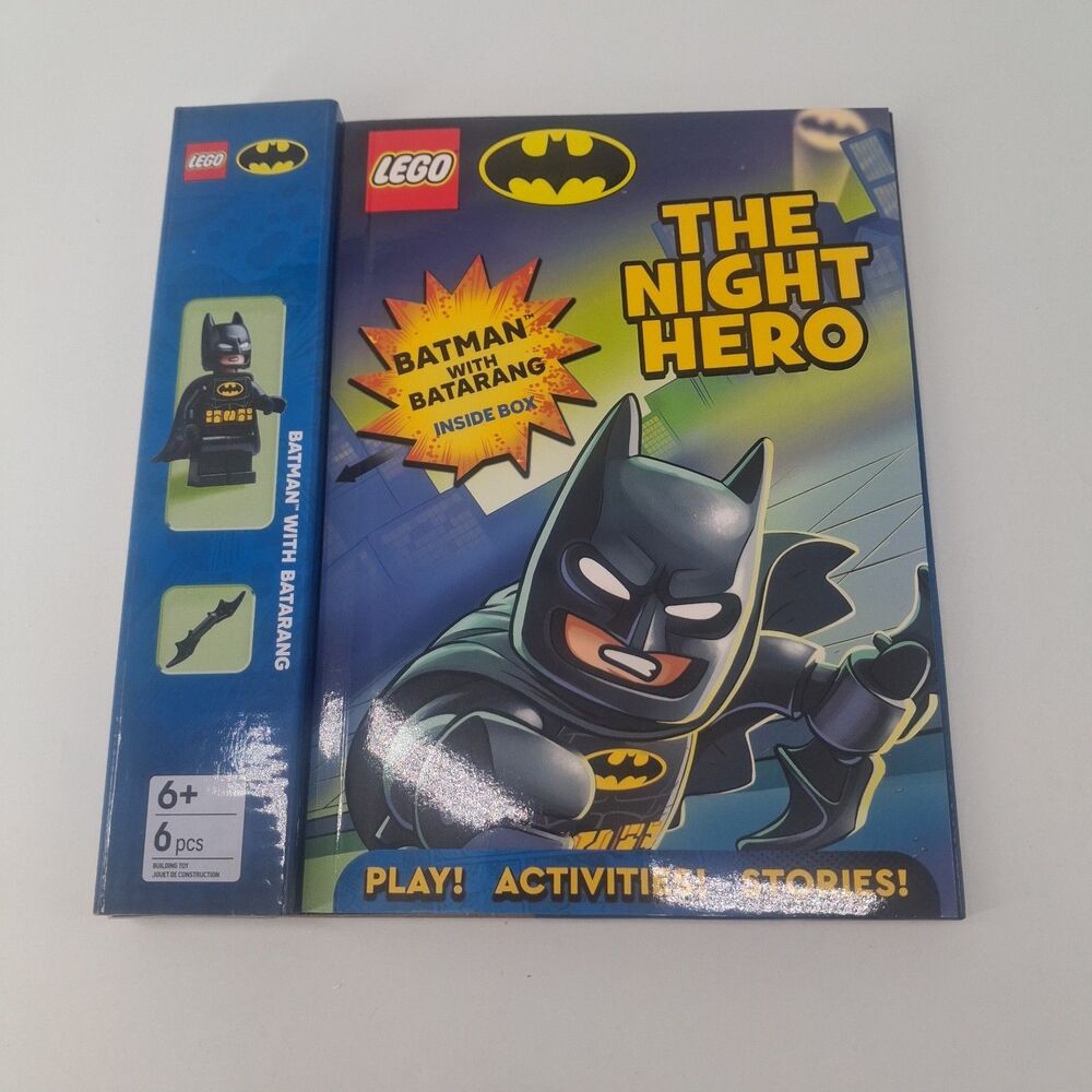 NEW Lego DC Batman The Night Hero Activity Book with Batman Minifigure Batarang